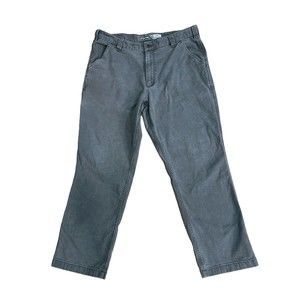 CARHARTT Canvas Work Pants Mens 38 x 30 Rugged Flex Relaxed Fit Gray 102291